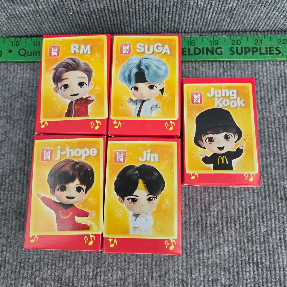 McDonald's TinyTAN BTS RM SUGA j-hope Jin Jung Kook Box Set of 5